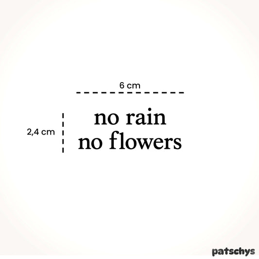 no rain no flowers