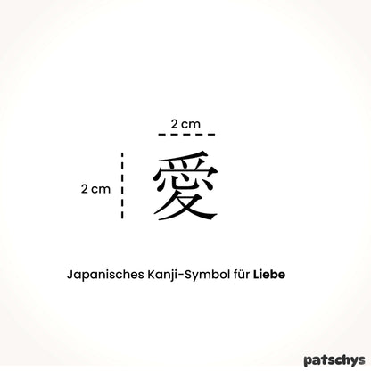 Liebe als Kanji-Symbol