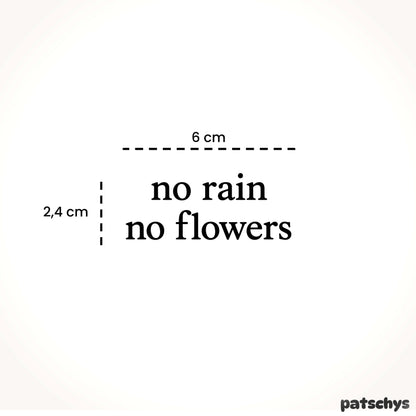 no rain no flowers