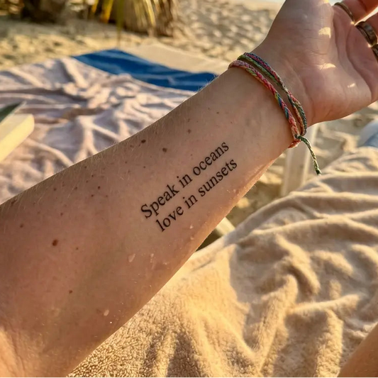 Speak in oceans love in sunsets